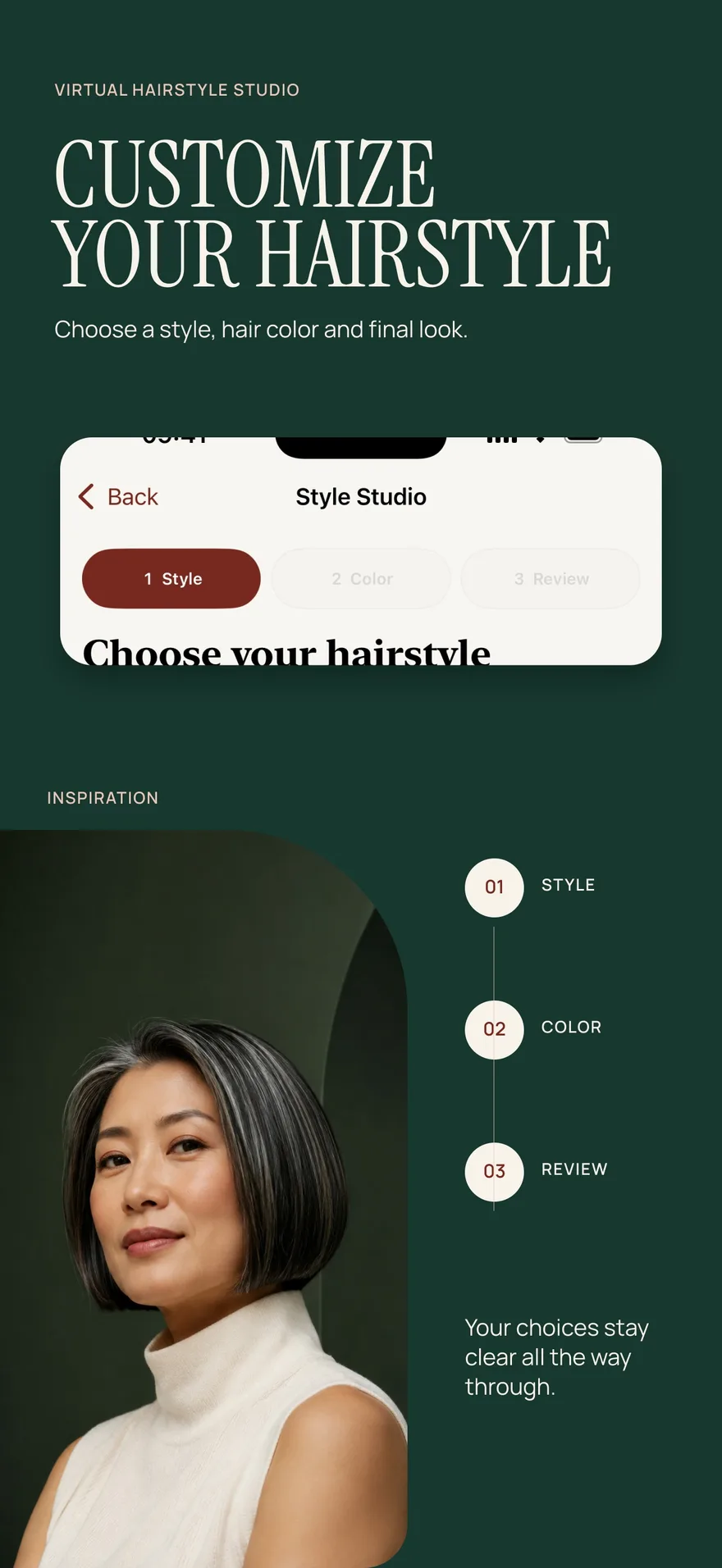Bob hairstyle inspiration from Hair Magic’s App Store listing